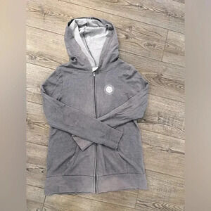 Ivory Ella zip up hoodie small distressed